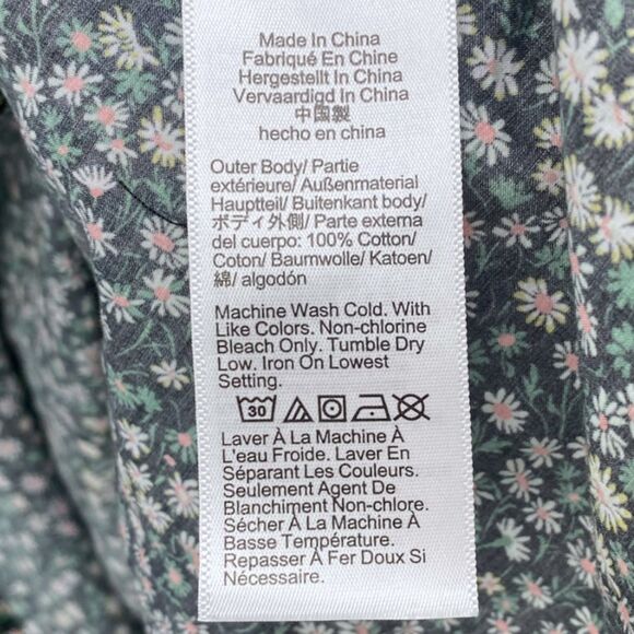 J.Crew x Liberty Delilah Mini Dress Cotton Poplin Marguerite Ditsy Floral XXL - Picture 8 of 10